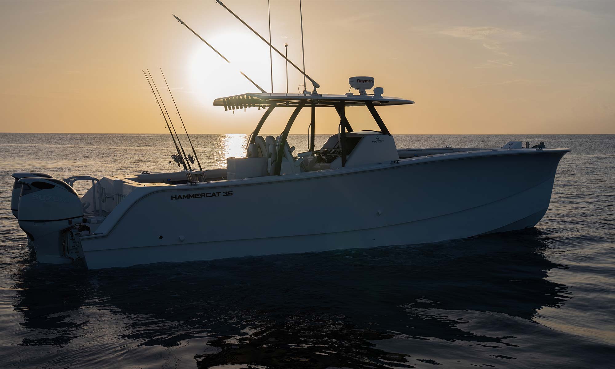 HammerCat power catamaran cruising offshore at speed